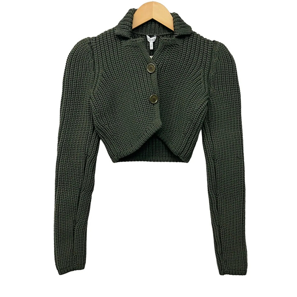 Loewe Cropped Technical Knit Cardigan #335248L80B